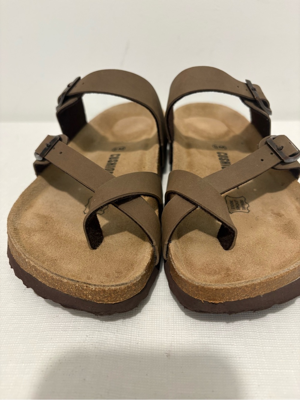 Brown Women's Comfort Sandals with Adjustable Straps
